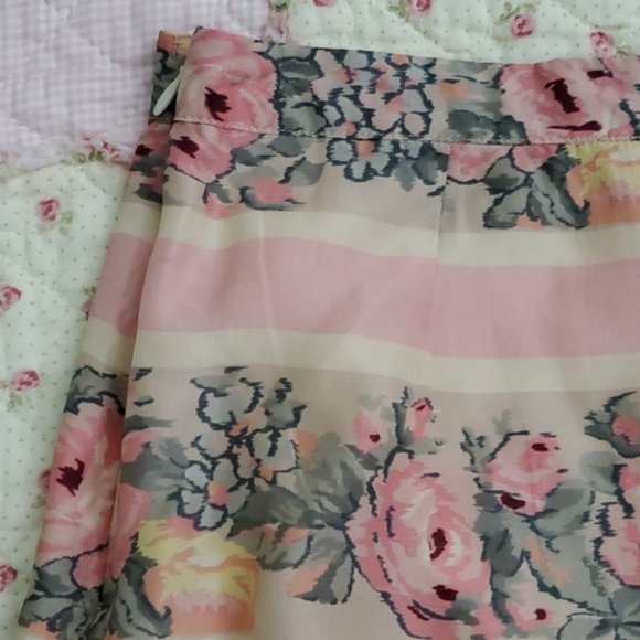 Loveshackfancy Piper silk mini Skirt Ruffle floral 2 - Picture 10 of 12